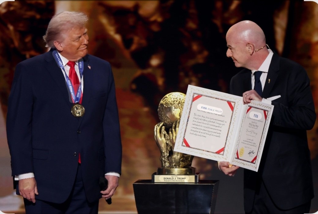 US President Donald Trump with FIFA counterpart Gianni Infantino