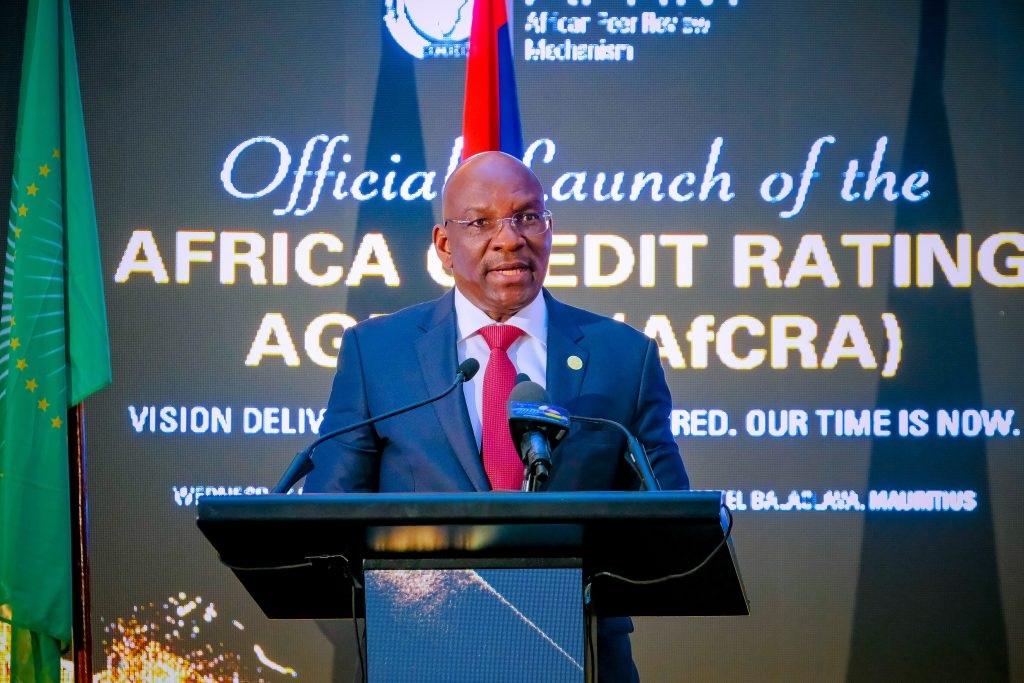 Afreximbank Senior Executive Vice President, Denys Denya prides over the launch of historic Africa Credit Rating Agency in Port Louis, Mauritius